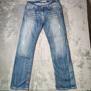 Buckle BKE Jeans Mens 33L (Fits 35x36) Blue‎ Jake Straight Leg Stretch Denim